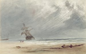 Tormenta sobre una costa de Giles Firman Phillips